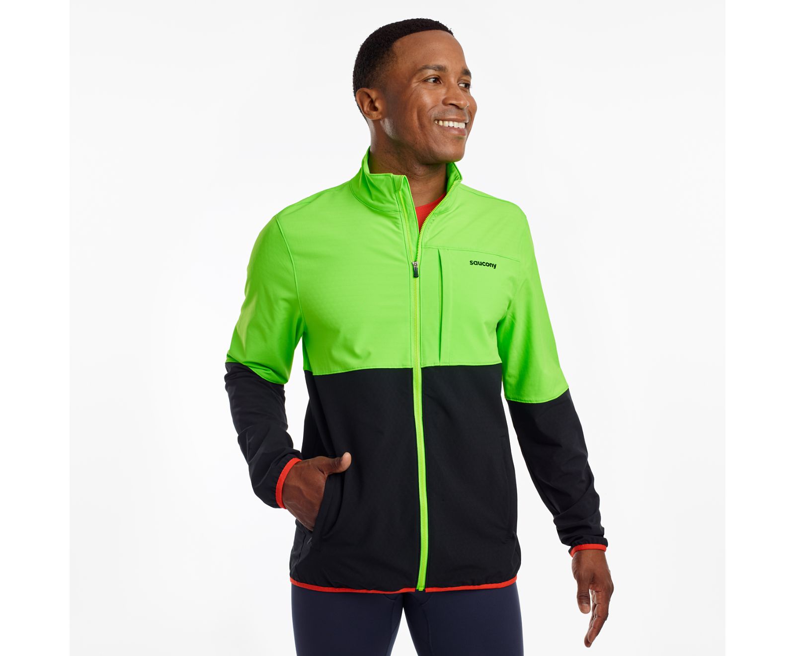 Saucony Bluster Men's Jackets Light Green | Canada 612FDNM